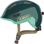 Abus Smiley 3.0 Ace LED Royal Green. Mörkgrön cykelhjälm för barn och bebis med LED bakljus